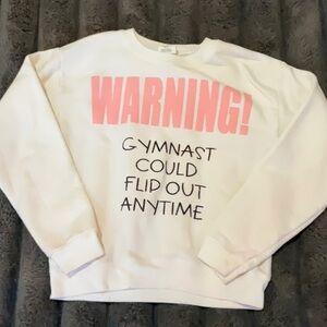 Homemade gymnastics sweatshirt for girls